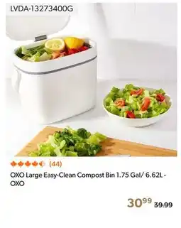 Shopper+ OXO Large Easy-Clean Compost Bin 1.75 Gal/ 6.62L - OXO offer