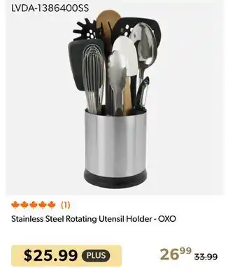 Shopper+ Stainless Steel Rotating Utensil Holder - OXO offer