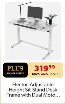 Shopper+ Electric Adjustables Height Sit-Stand Desk Frame with Dual Moto offer