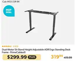 Shopper+ Dual-Motor Sit-Stand Height Adjustable ADR Ergo Standing Desk Frame - PrimeCables offer