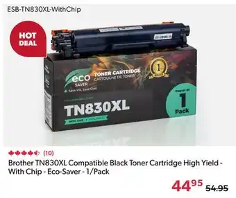 Shopper+ Brother TN830XL Compatible Black Toner Cartridge High Yield - With Chip - Eco-Saver - 1/Pack offer