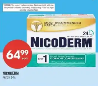 Shoppers Drug Mart Nicoderm patch offer