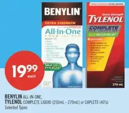 Shoppers Drug Mart Benylin, tylenol offer