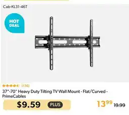 Primecables 37-70 Heavy Duty Tilting TV Wall Mount - Flat/Curved - PrimeCables offer