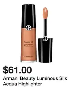 Sephora Armani Beauty Luminous Silk Acqua Highlighter offer