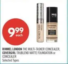 Shoppers Drug Mart Rimmel london the multi-tasker concealer, covergirl trublend matte foundation or concealer offer