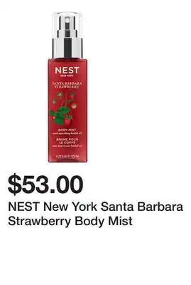 Sephora NEST New York Santa Barbara Strawberry Body Mist offer