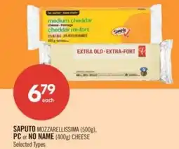 Shoppers Drug Mart Saputo mozzarellissima, PC or no name cheese offer