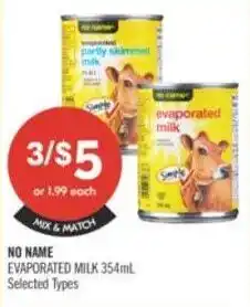 Shoppers Drug Mart No name evaporated milk offer