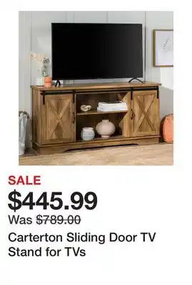 Wayfair Carterton Sliding Door TV Stand for TVs offer