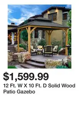 Wayfair 12 Ft. W X 10 Ft. D Solid Wood Patio Gazebo offer