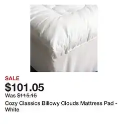 Bed Bath & Beyond Cozy Classics Billowy Clouds Mattress Pad - White offer