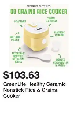 Bed Bath & Beyond GreenLife Healthy Ceramic Nonstick Rice & Grains Cooker offer