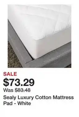 Bed Bath & Beyond Sealy Luxury Cotton Mattress Pad - White offer