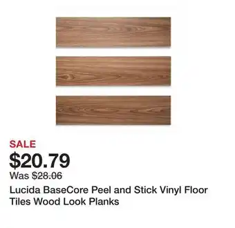 Bed Bath & Beyond Lucida BaseCore Peel and Stick Vinyl Floor Tiles Wood Look Planks offer