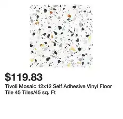 Bed Bath & Beyond Tivoli Mosaic 12x12 Self Adhesive Vinyl Floor Tile 45 Tiles/45 sq. Ft offer