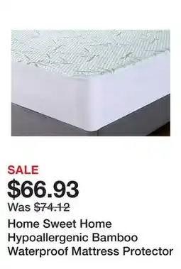 Bed Bath & Beyond Home Sweet Home Hypoallergenic Bamboo Waterproof Mattress Protector offer