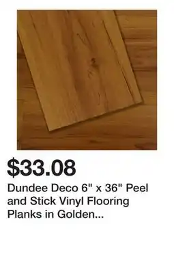 Bed Bath & Beyond Dundee Deco 6 x 36 Peel and Stick Vinyl Flooring Planks in Golden Oak offer