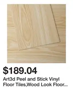 Bed Bath & Beyond Art3d Peel and Stick Vinyl Floor Tiles,Wood Look Floor Plank,36-Pack,54 Sq.Ft offer