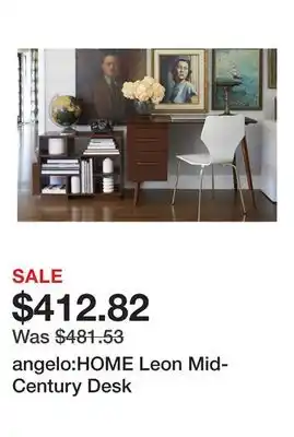 Bed Bath & Beyond angelo:HOME Leon Mid-Century Desk offer