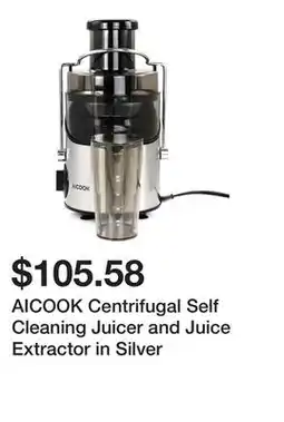 Bed Bath & Beyond AICOOK Centrifugal Self Cleaning Juicer and Juice Extractor in Silver offer