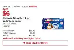 Costco Charmin Ultra Soft 2-ply Bathroom Tissue offer