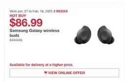 Costco Samsung Galaxy wireless buds offer