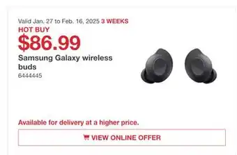 Costco Samsung Galaxy wireless buds offer