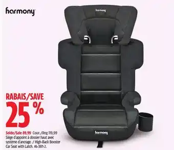 Canadian Tire High-Back Booster Car Seat with Latch offer