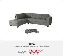 Meubles RD NORA Reversible Sectional with Drop-Down Console offer