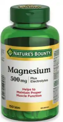 Walmart Nature's Bounty Magnesium Plus Electrolytes 150s offer