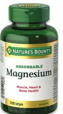 Walmart Nature's Bounty Magnesium 125s offer