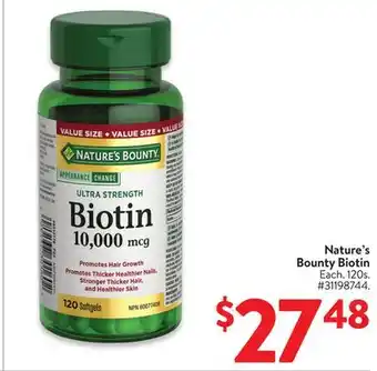 Walmart Nature's Bounty Biotin offer