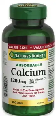 Walmart Nature's Bounty Calcium plus Vitamin D3 offer