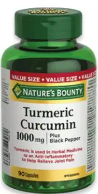 Walmart Nature's Bounty Turmeric plus Black Pepper 90s offer