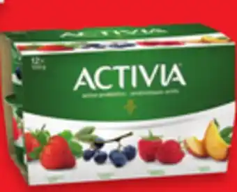 Walmart Activia 12 x 95 g or 100 g Yogurt offer