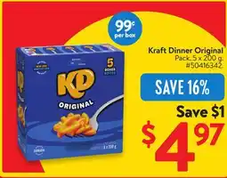 Walmart Kraft Dinner Original offer