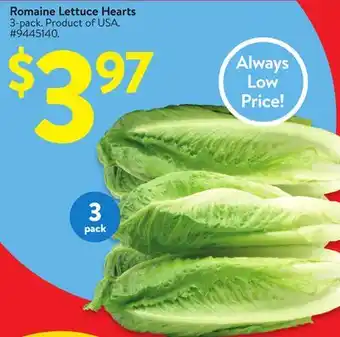 Walmart Romaine Lettuce Hearts offer