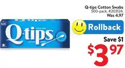 Walmart Q-tips Cotton Swabs offer