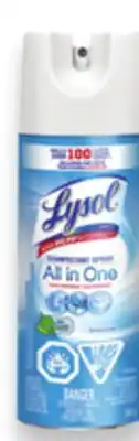 Walmart Lysol Wipes 75s-84s or Disinfectant Spray 350 g offer