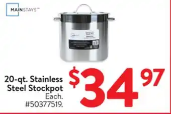 Walmart 20-qt. Stainless Steel Stockpot offer