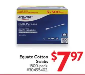 Walmart Equate Cotton Swabs offer