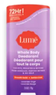 Walmart Lume Whole Body Deodorant Stick 75 g offer