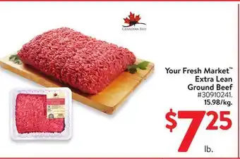 Walmart Your Fresh Market Extra Lean Ground Beef offer