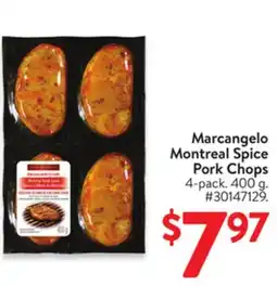 Walmart Marcangelo Montreal Spice Pork Chops offer