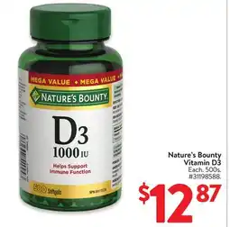 Walmart Nature's Bounty Vitamin D3 offer