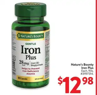 Walmart Nature's Bounty Iron Plus offer