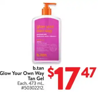 Walmart b.tan Glow Your Own Way Tan Gel offer