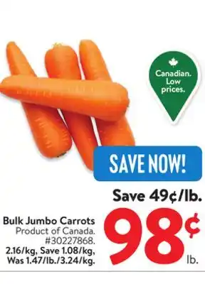 Walmart Bulk Jumbo Carrots offer