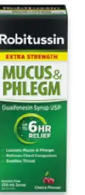 Walmart Robitussin Extra Strength Mucus & Phlegm Syrup offer